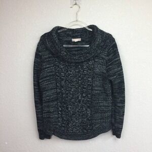 IT’S OUR TIME Black & Gray Cowl Neck Sweater Sz XL